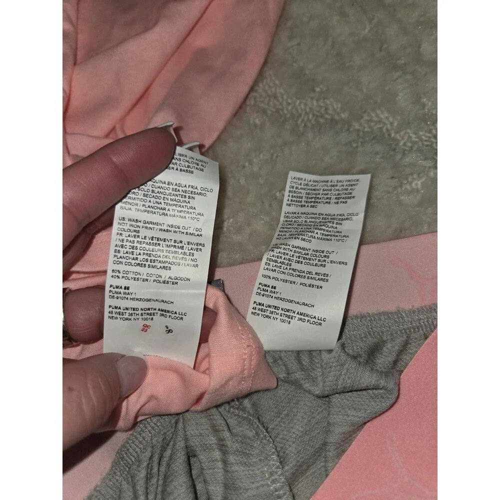 NWOT Girls Size 8 Puma Pink and grey Tee and Shorts 2 Pcs Set B20 - Picture 6 of 6